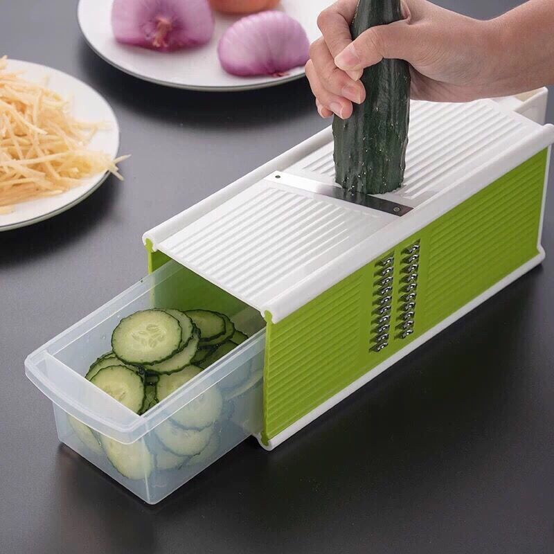 Multifunctional vegetable cutter, vegetable cutter, shredded artifact, grater, shredded potato cutter, shredded slice. - Mixbatch