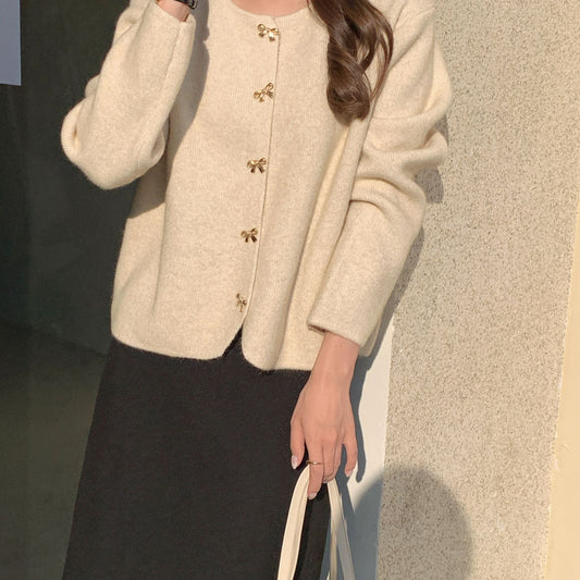 P Butterfly Button Sweater