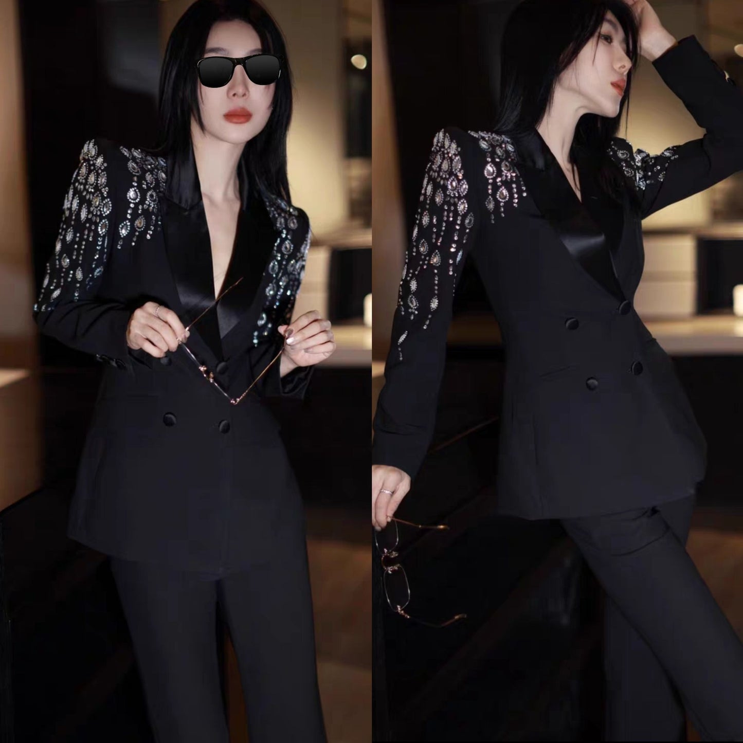 A diamond-encrusted suit