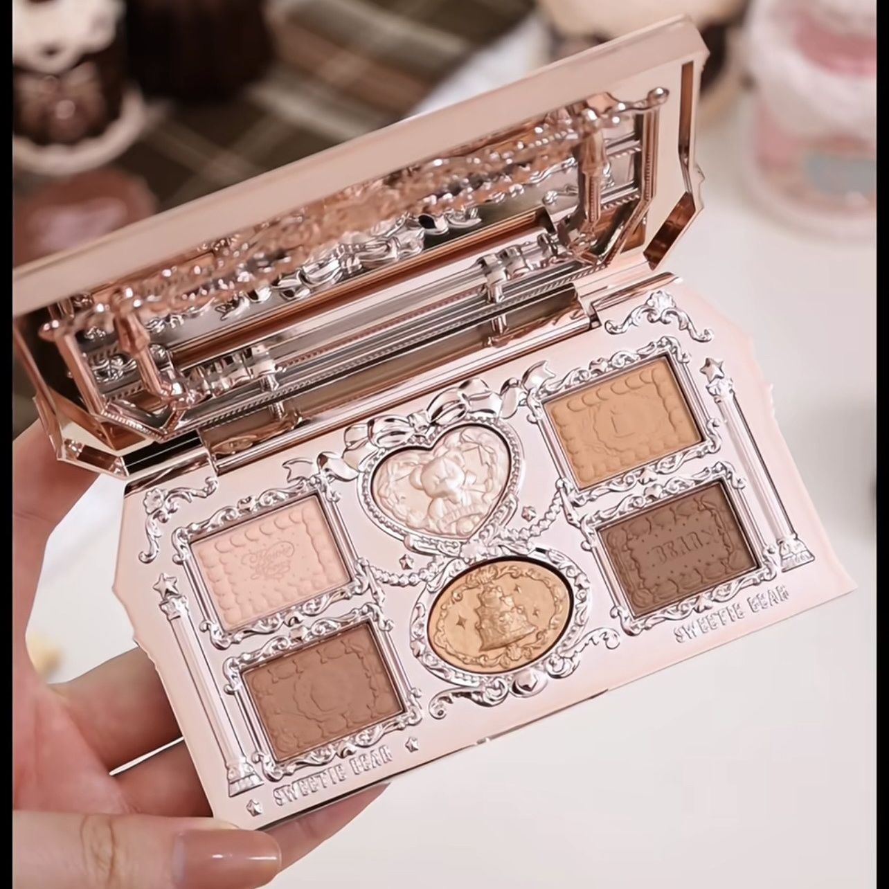 P Flower Know Sweetheart Bear Six Color Eyeshadow Matte Pearlescent