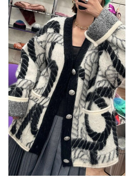 P Knitted sweater jacket