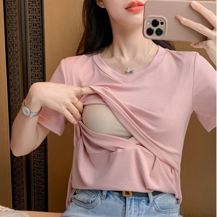 P Loose Maternity & Nursing Shirt