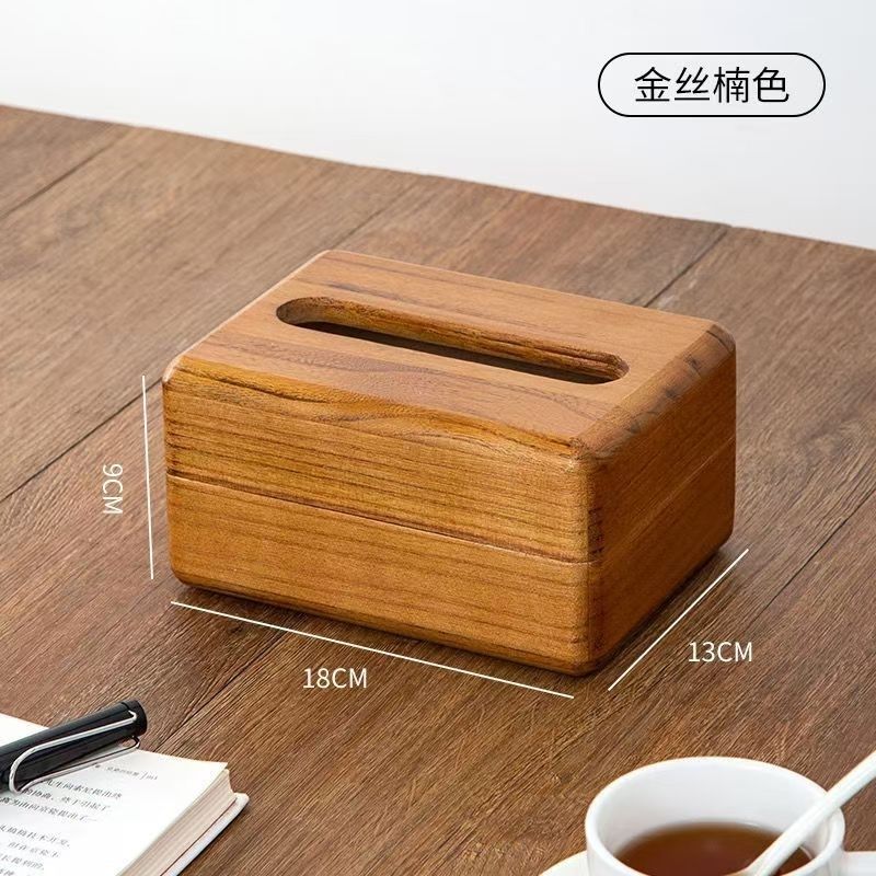 P Solid wood tissue box Sycamore wood