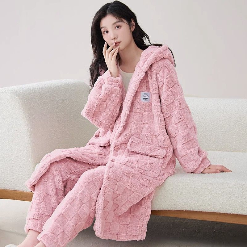 P winter plush pajama set