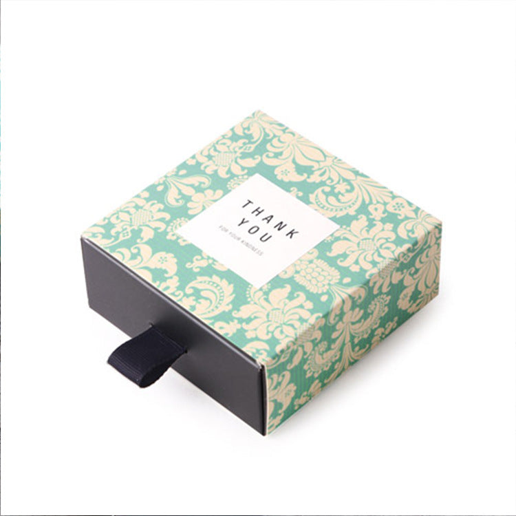 A square creative classical tea drawer packaging gift box spot Korean version small gift handmade soap pulling paper box MOQ: 100PIECE - Mixbatch