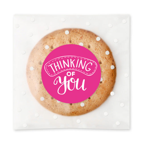 A simple color round rose red thank you sticker Valentine's Day chocolate sticker packaging box sticker 3 stickers/sheet MOQ; 100 SHEET - Mixbatch
