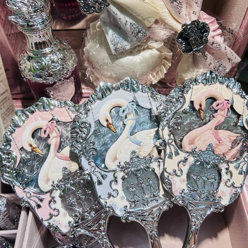 P Swan Ballet Handheld Makeup Mirror