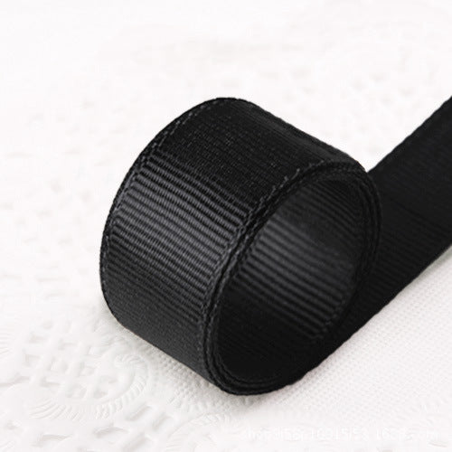 A gift box packaging decoration 25MM black threaded webbing clothing luggage accessories polyester threaded belt 25 yards/roll MOQ: 5O ROLL - Mixbatch