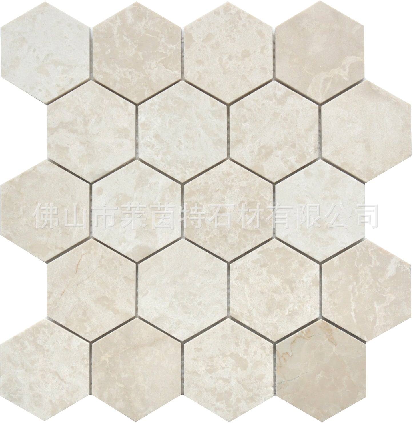 A natural marble mosaic hexagonal brick bathroom wall brick