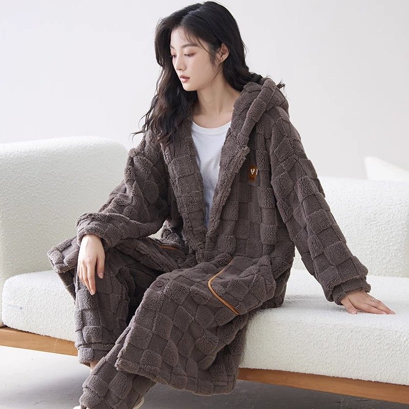 P winter plush pajama set