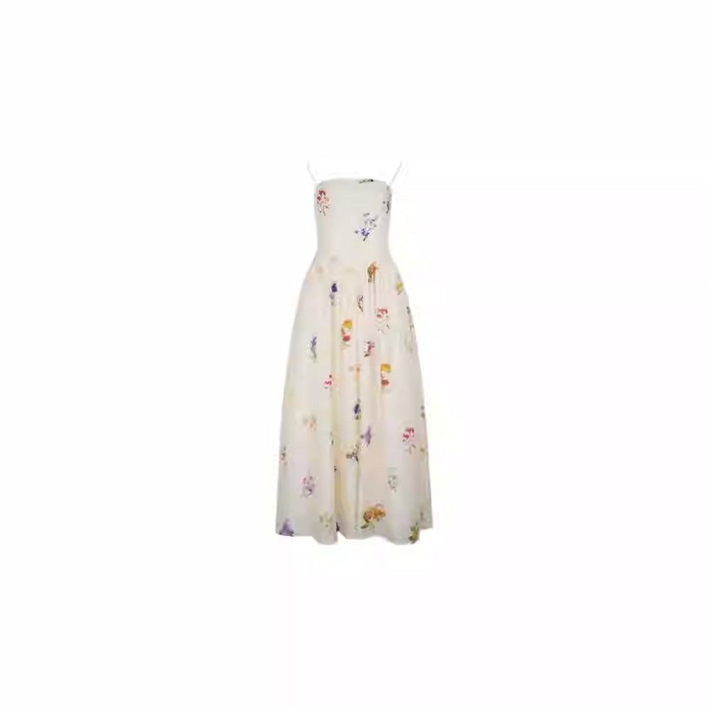 P thin shoulder strap floral dress