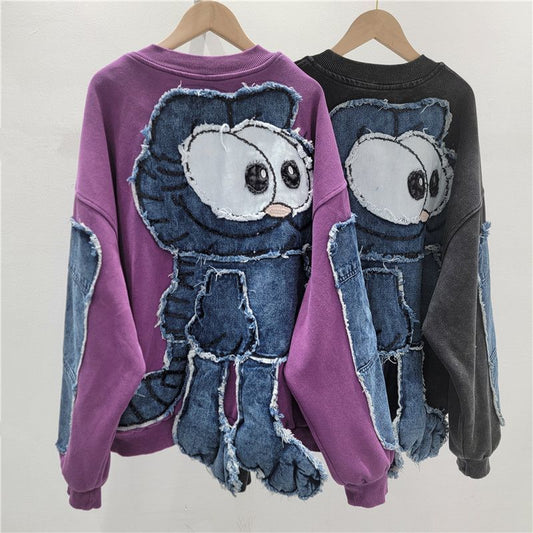 P color matching cloth sweater