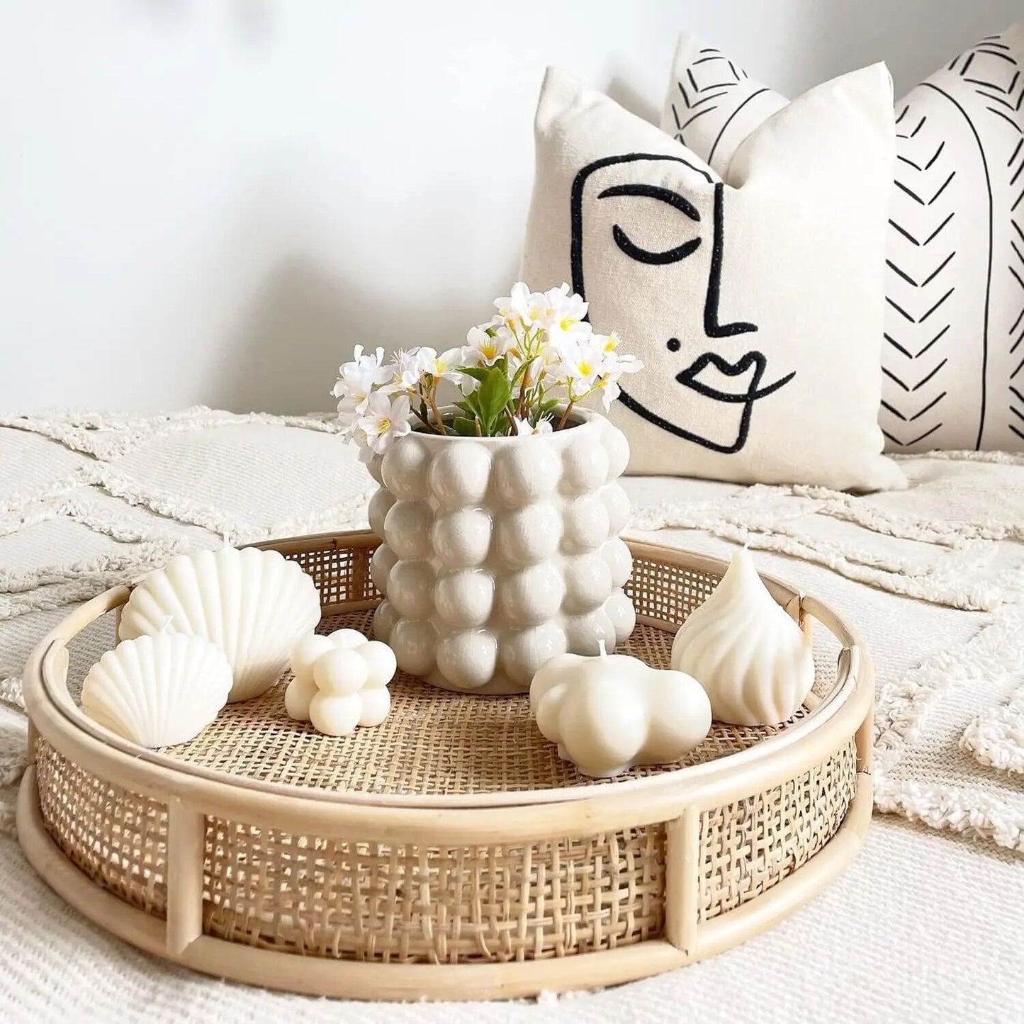 P ceramic flower pot ornament