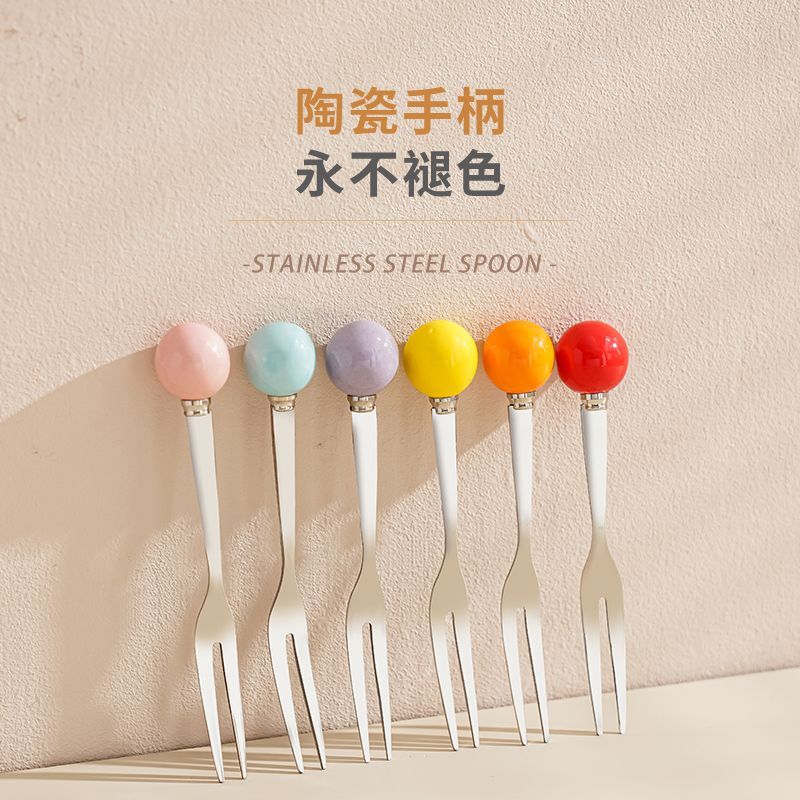 P stainless steel fruit fork