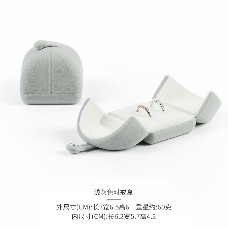 A flannel jewelry box