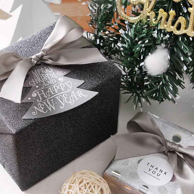 A gift box decorative gray webbing bouquet bow packaging spot clothing accessories ribbon ribbon 25 yards/roll MOQ: 50 ROLL - Mixbatch