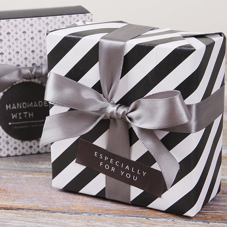 A gift box decorative gray webbing bouquet bow packaging spot clothing accessories ribbon ribbon 25 yards/roll MOQ: 50 ROLL - Mixbatch