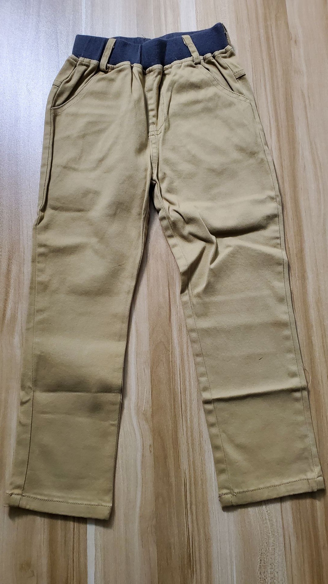 B3-M35 children's pants 95% cotton elastic wear-resistant elastic slim straight trousers 4-16 years old - Mixbatch