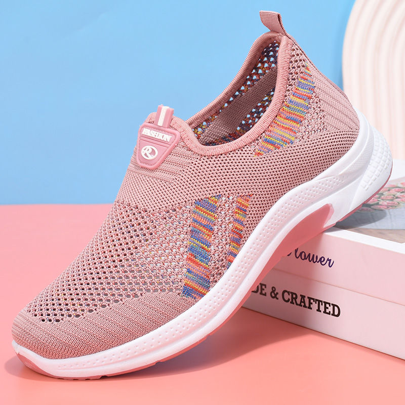 P Summer old Beijing cloth shoes for women, hollow shoes for middle-aged and elderly people, comfortable and breathable shoes for mothers, versatile casual mesh shoes - Mixbatch