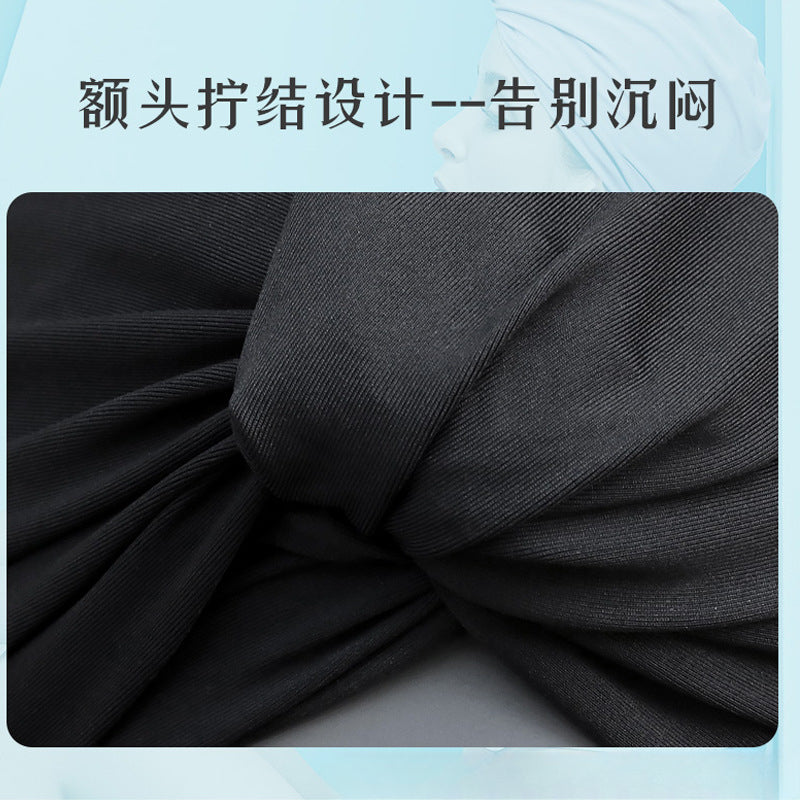 A korean new swim cap women's long hair fashion adult beach hat oversized bula head ladies hot spring swimming cap