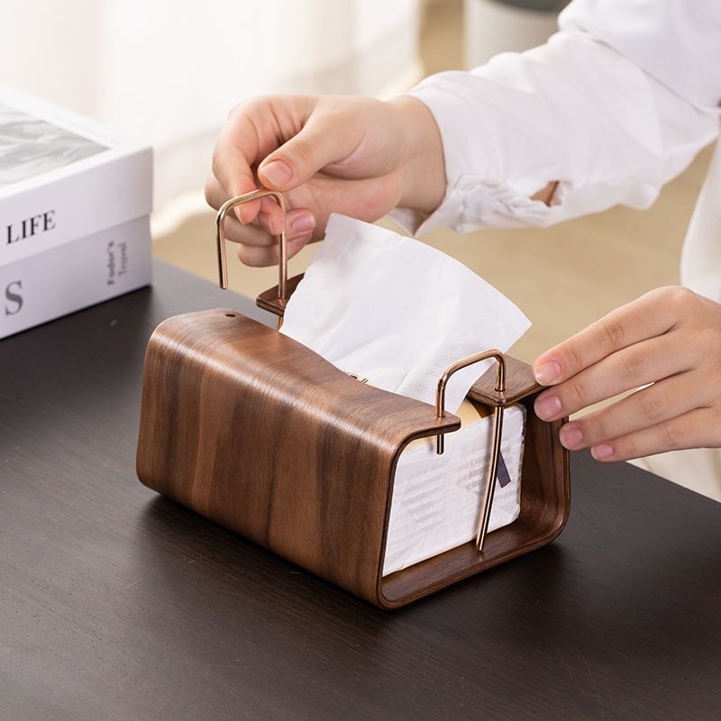 P Solid wood tissue box