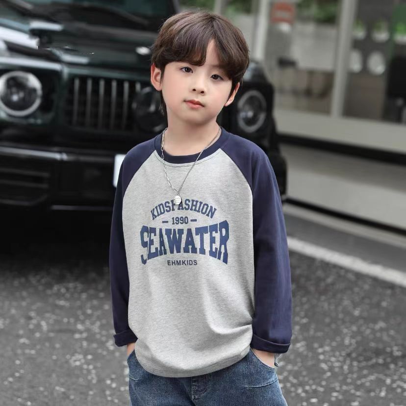 B2-m8 100% COTTON Children's spring and autumn clothes long-sleeved pure cotton top - Mixbatch