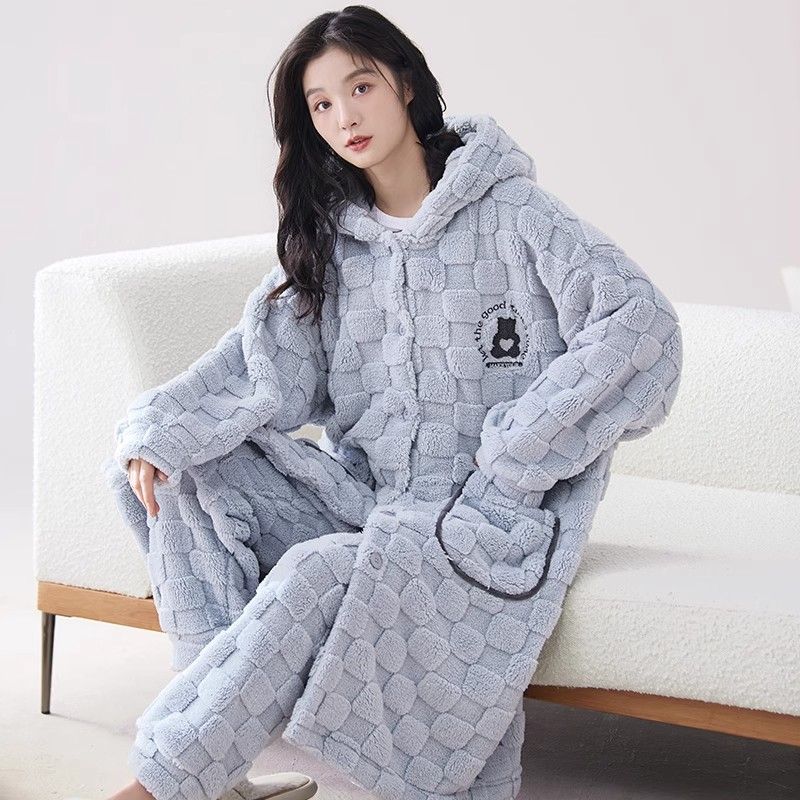 P winter plush pajama set