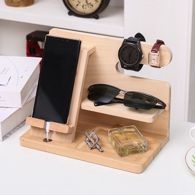 P Black Walnut Storage Rack Watch Mobile Phone Shelf