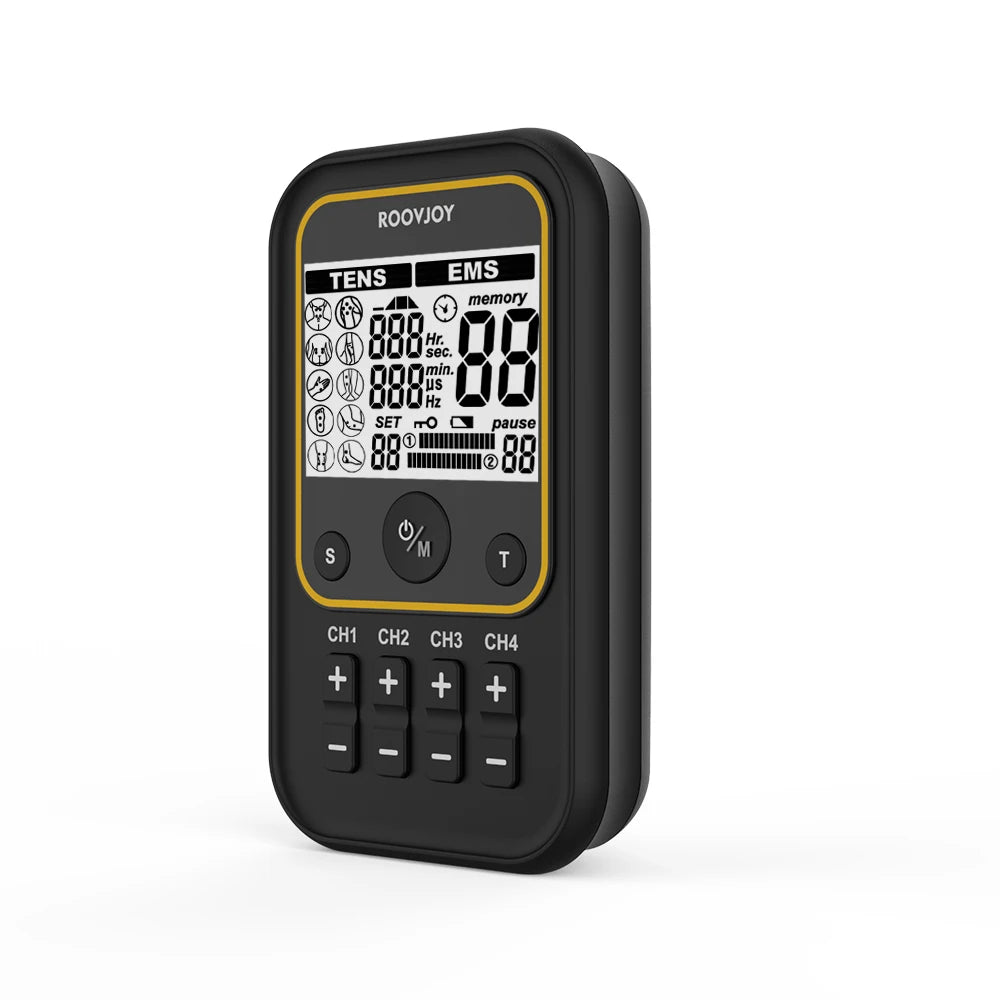 SZMIQU 4 Channel Smart TENS and EMS Machine for Pain Relief TENS Machine for Ultimate Muscle Training