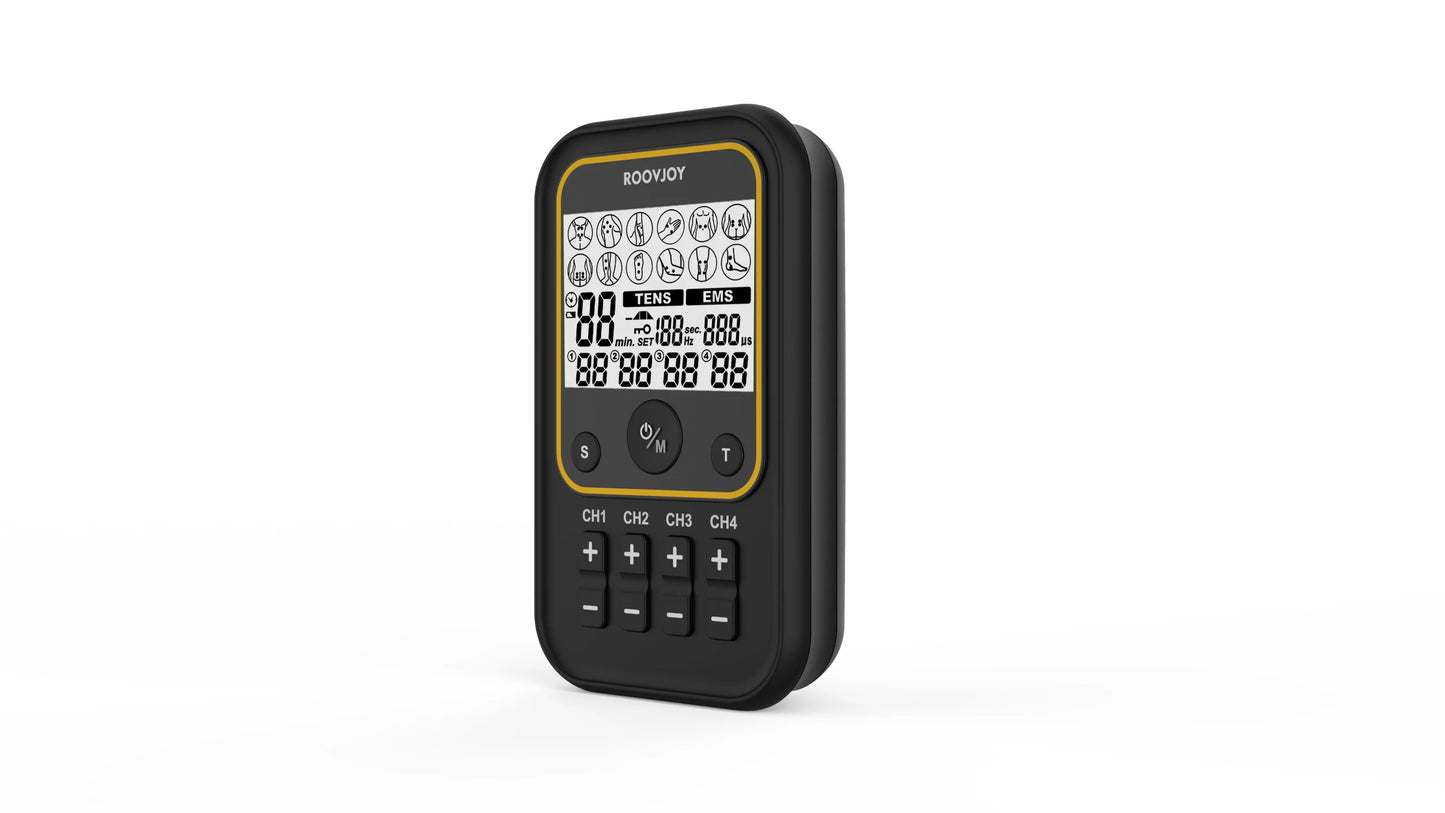 SZMIQU 4 Channel Smart TENS and EMS Machine for Pain Relief TENS Machine for Ultimate Muscle Training