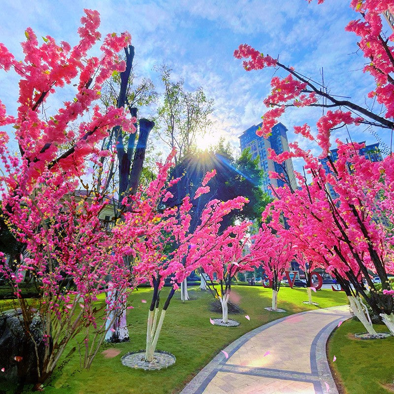 A simulated cherry blossom branch cherry blossom tree plastic wedding decoration peach blossom pear blossom indoor living room ceiling simulated flower fake flower