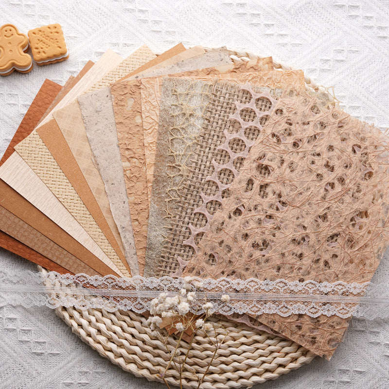 A Multi-color mesh art textured paper A5 handbook collage Kindergarten teacher Huanchuang 15 mixed - Mixbatch