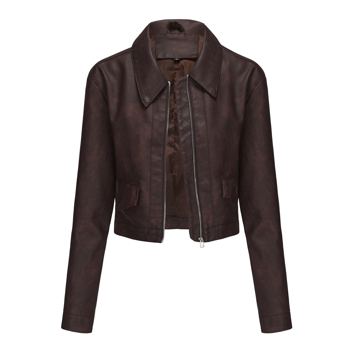A women's leather jacket
