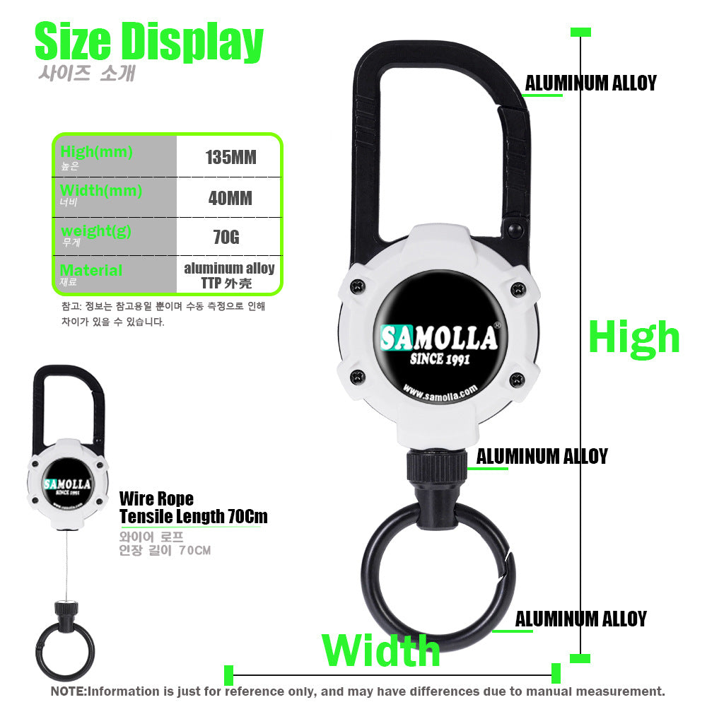 A Durable Zinc Alloy Magnetic Key Holder – Anti-lost Retractable Design