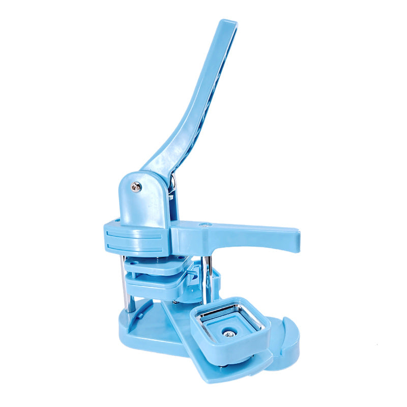 A Hand pressure square 50 * 50 badge machine Tinplate badge making machine