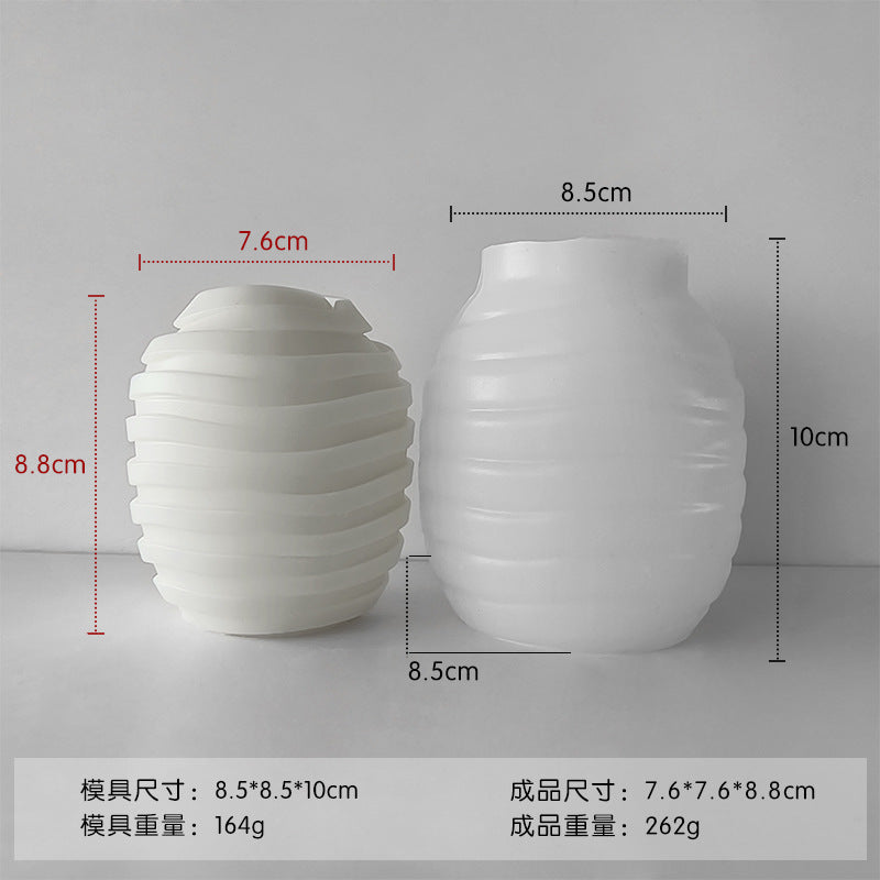 A threaded ball silicone mold