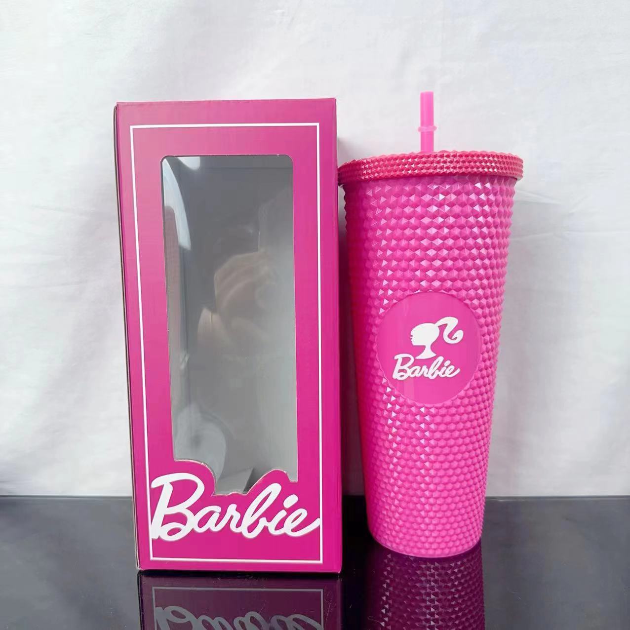 A baby Thailand Vietnam spot color box double layer random cup gem plastic cup straw cup water cup Barbie durian cup - Mixbatch