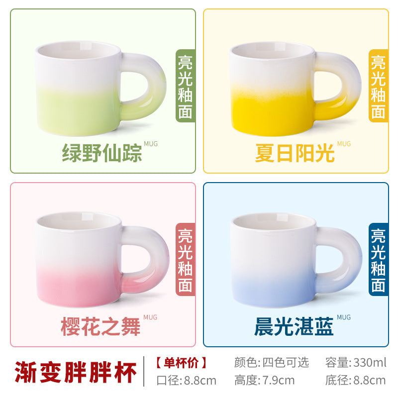 A ceramic mug printing photo to picture custom LOGO heat transfer process milk cup water cup gift cup custom
