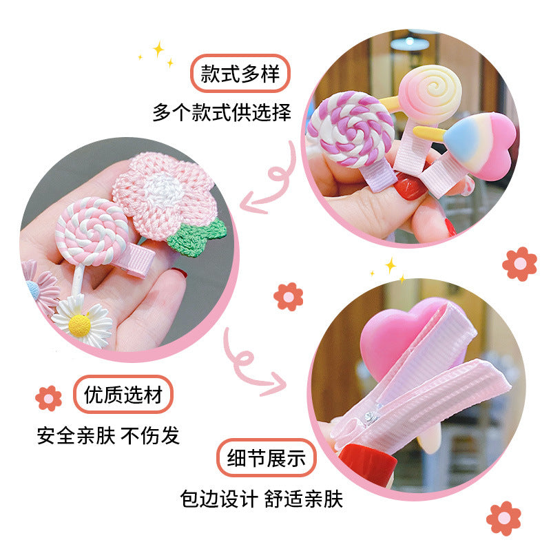 A children's hairpin stall set wholesale summer little girl hairpin cute girl broken hairpin headdress