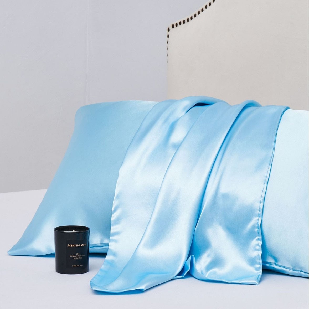 A solid color pillowcase