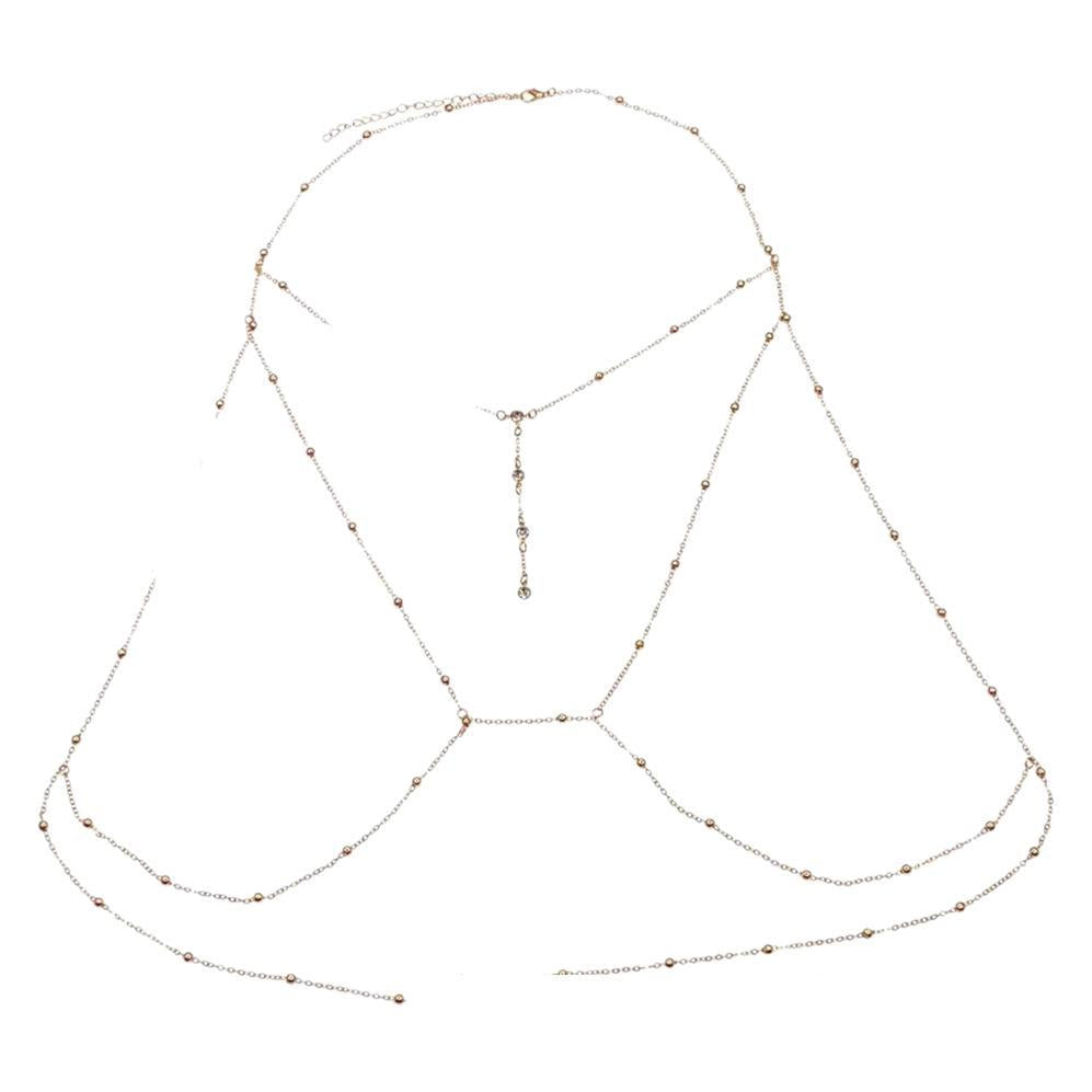 Breast Chain Body Chain Pure Lust Sexy Necklace Female Versatile Back Chain Spice Girl Suspender Bikini Accessories Chain Accessories