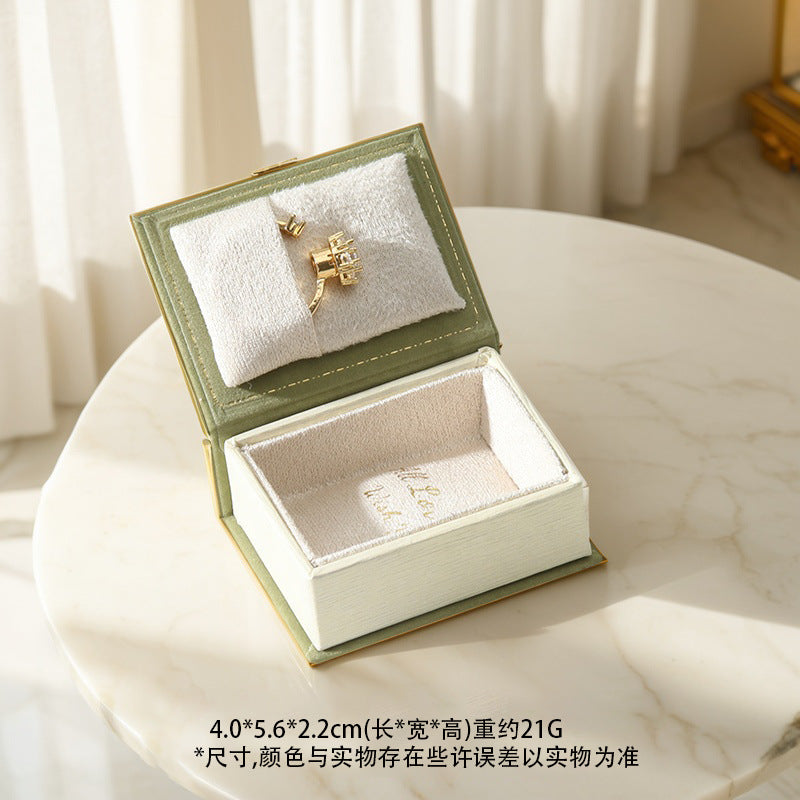A clamshell jewelry box custom LOGO