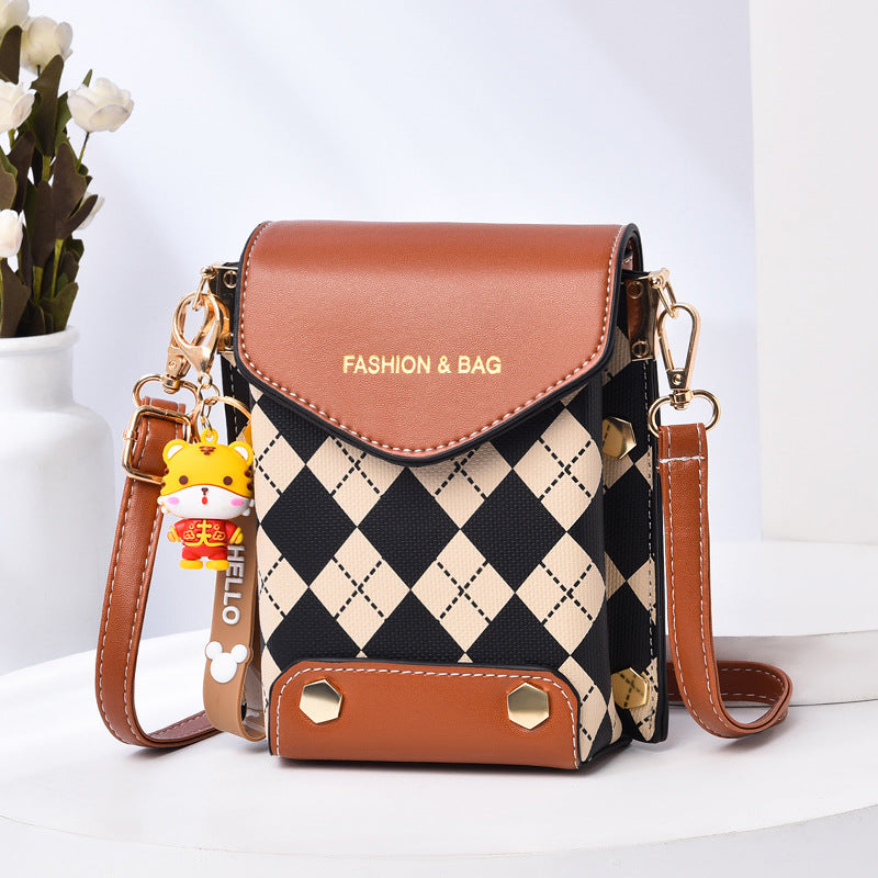A live broadcast new mini mobile phone bag Internet celebrity live broadcast bag fashion shoulder messenger bag retro small bag - Mixbatch