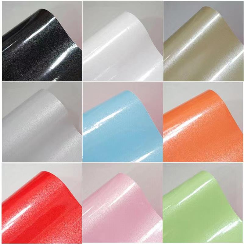 A cabinet self-adhesive sticker furniture renovation waterproof thickened paint wallpaper pearlescent cabinet room wardrobe solid color pvc wallpaper