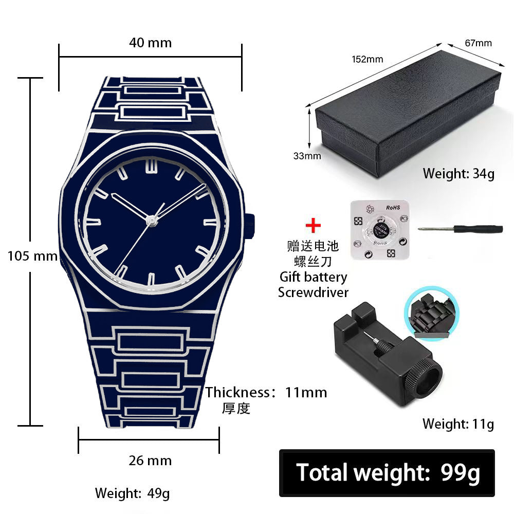 A Men's Premium Waterproof Women's Watch South East Asia Middle East Popular Plastic Men's Quartz Watch