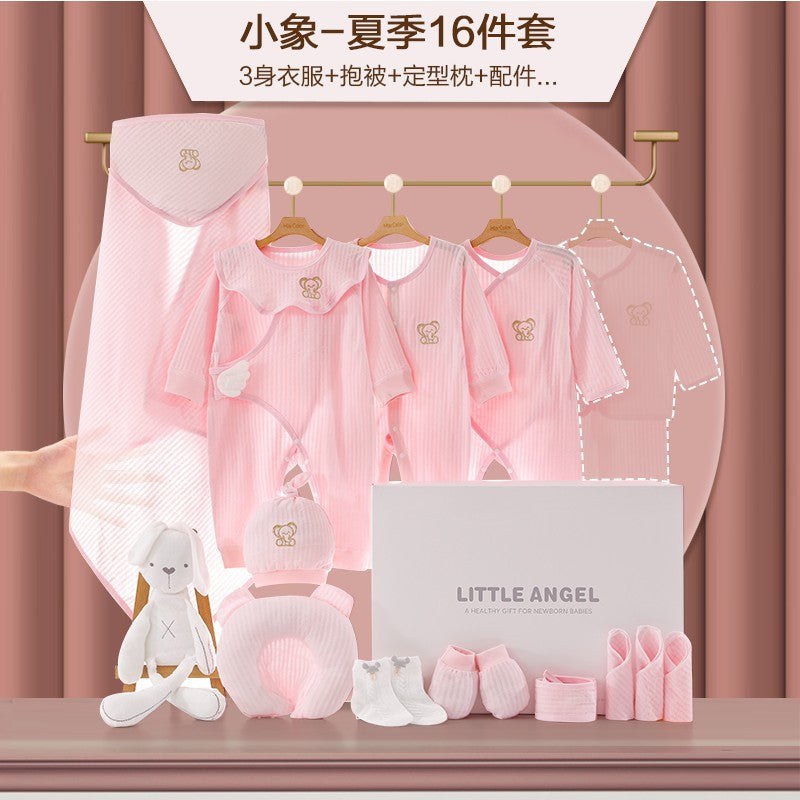A15 Baby gift box, newborn clothes set, full moon summer pure cotton clothing, spring and autumn birth baby products wholesale - Mixbatch