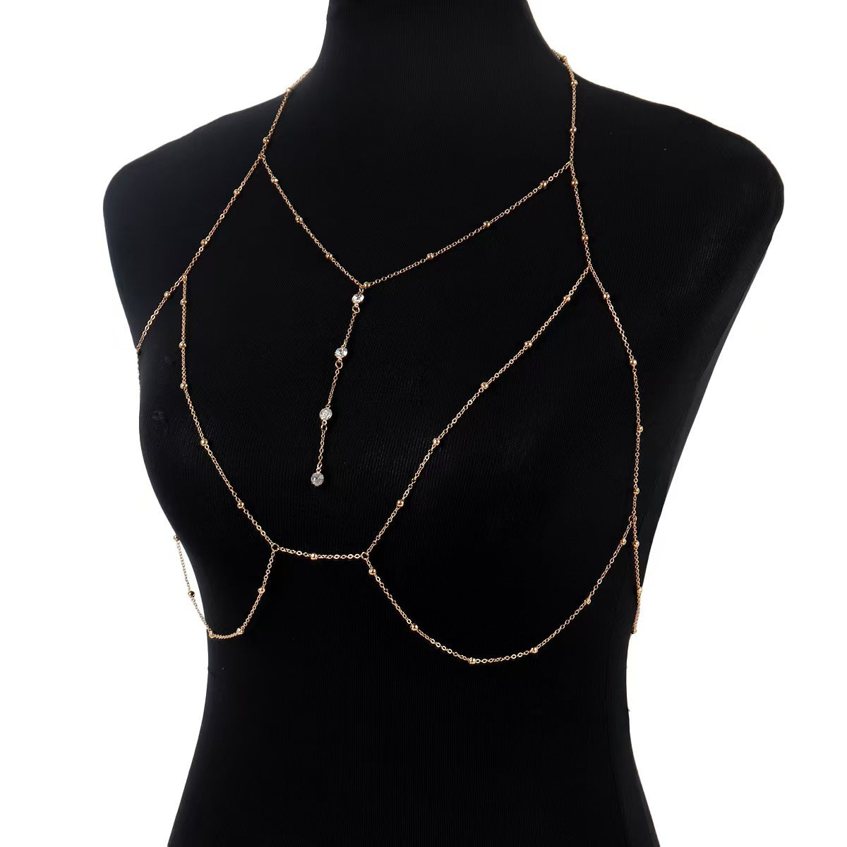 Breast Chain Body Chain Pure Lust Sexy Necklace Female Versatile Back Chain Spice Girl Suspender Bikini Accessories Chain Accessories