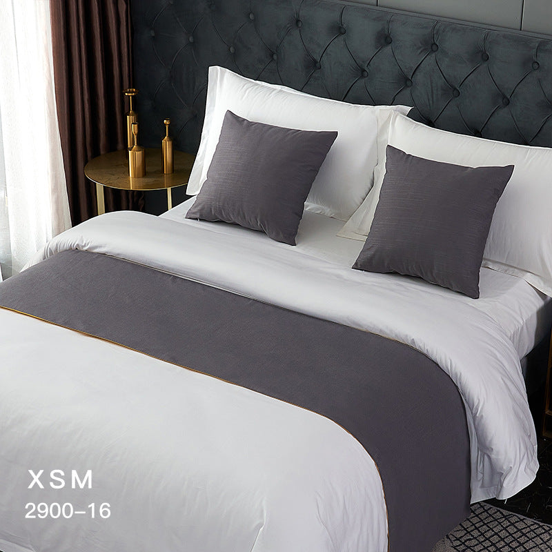 A hotel bedside towel decoration