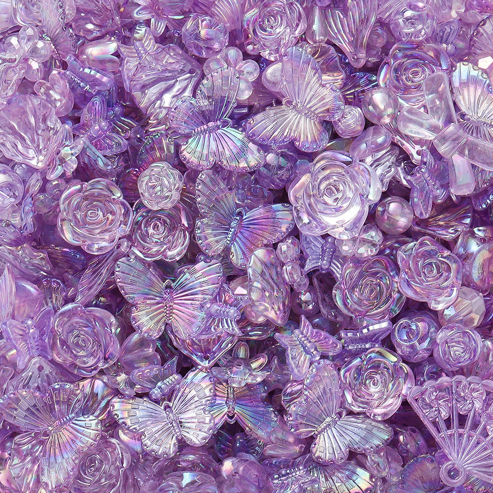 A acrylic mixed AB color beads beaded accessories, handmade DIY children's bracelets, necklaces, mobile phone chain accessories - Mixbatch