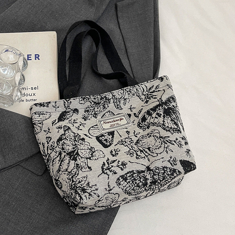A new canvas bag women's ins versatile shopping commuter tote bag women's bag